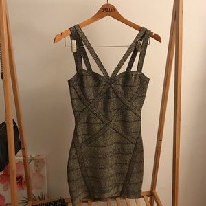 Bebe Gold Party Dress